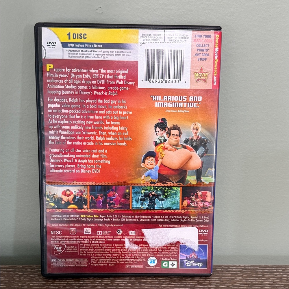 Disney Wreck-It Ralph DVD - Picture 2 of 4